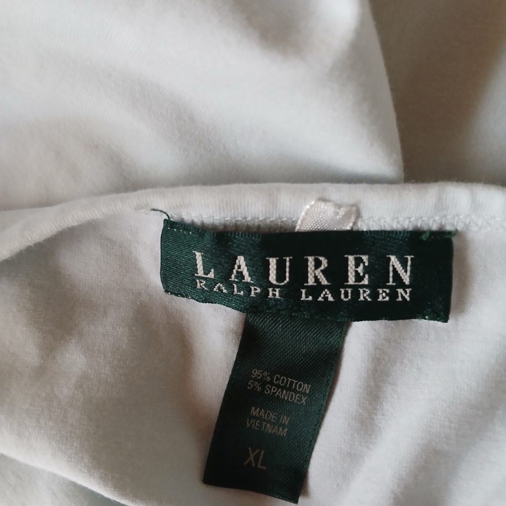 Lauren Ralph Lauren Mint Green Crew Neck Short Sleeved Tee Shirt Size XL - Picture 5 of 6